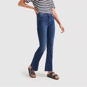Mother jeans The Weekender Fray Squeeze It 28 flare dark wash boho classic